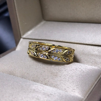 [Resenara Jewelry]OLIVE LEAF RING DIAMONDS