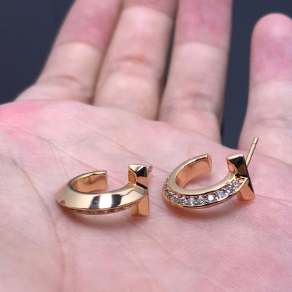 [Resenara Jewelry]T HOOP DIAMOND EARRINGS