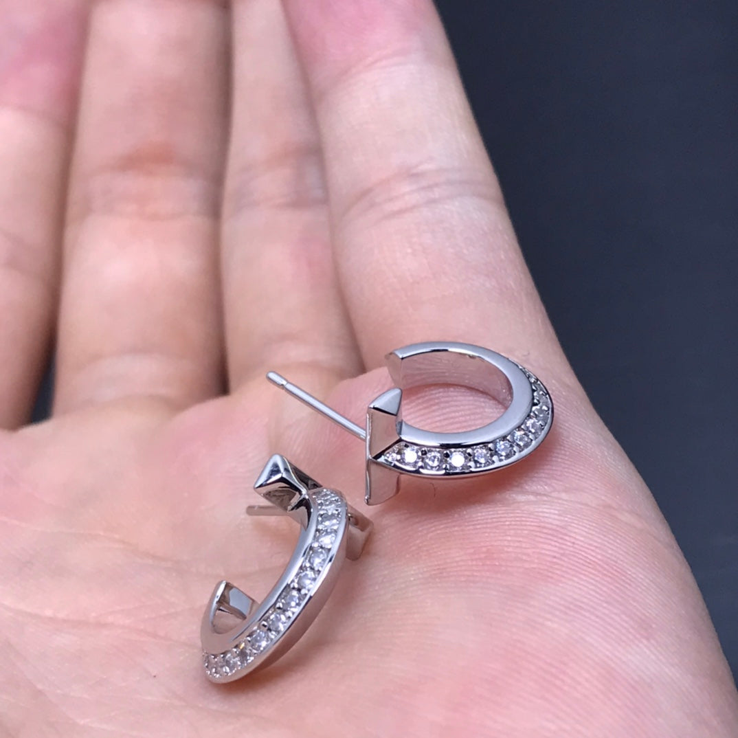 [Resenara Jewelry]T HOOP DIAMOND EARRINGS
