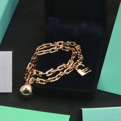 [Resenara Jewelry]HARDWEAR WRAP PINK GOLD BRACELET