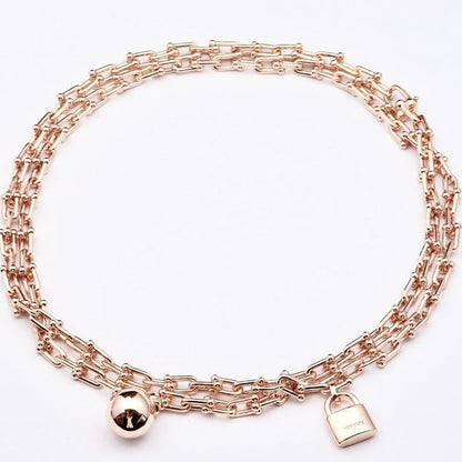 [Resenara Jewelry]HARDWEAR PINK GOLD WRAP NECKLACE