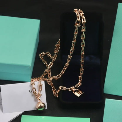 [Resenara Jewelry]HARDWEAR PINK GOLD WRAP NECKLACE