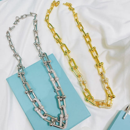 [Resenara Jewelry]HARDWEAR NECKLACE DIAMOND PAVED