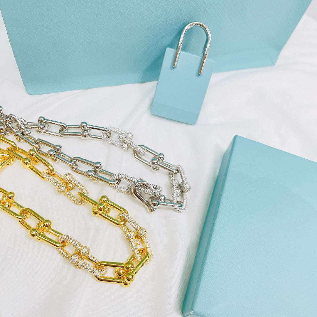 [Resenara Jewelry]HARDWEAR NECKLACE DIAMOND PAVED