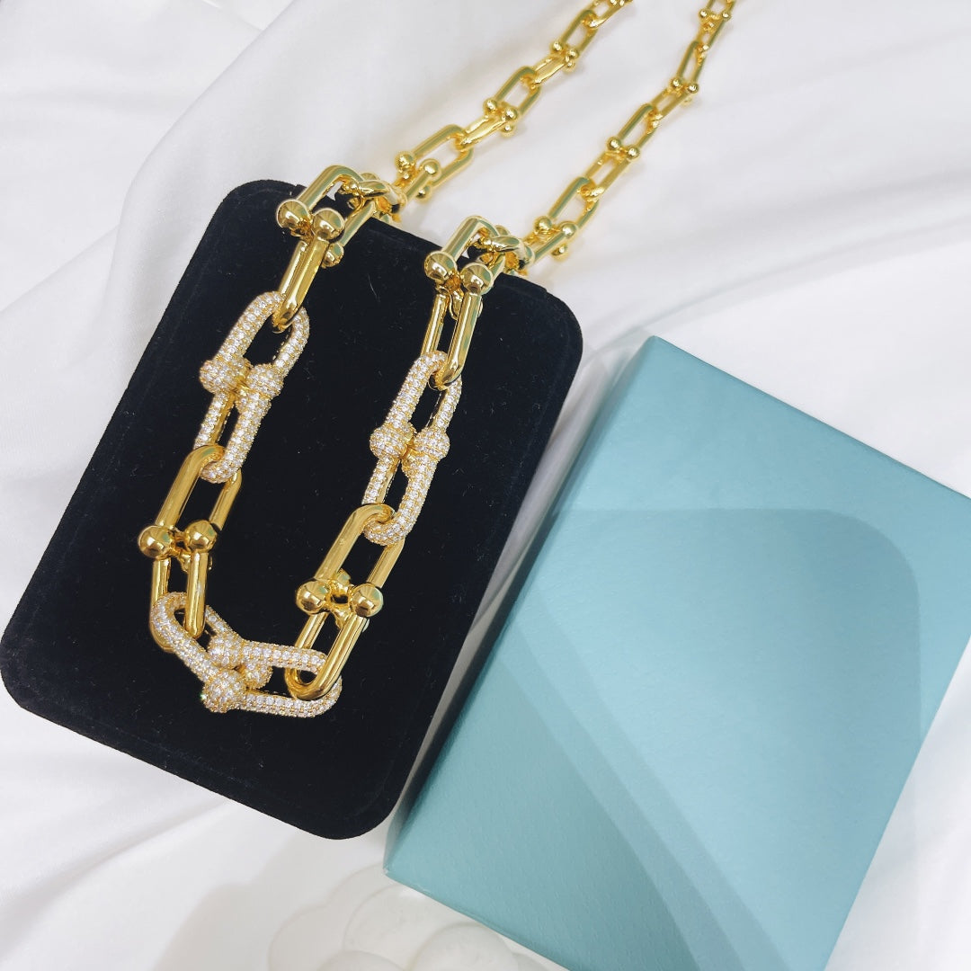 [Resenara Jewelry]HARDWEAR NECKLACE DIAMOND PAVED