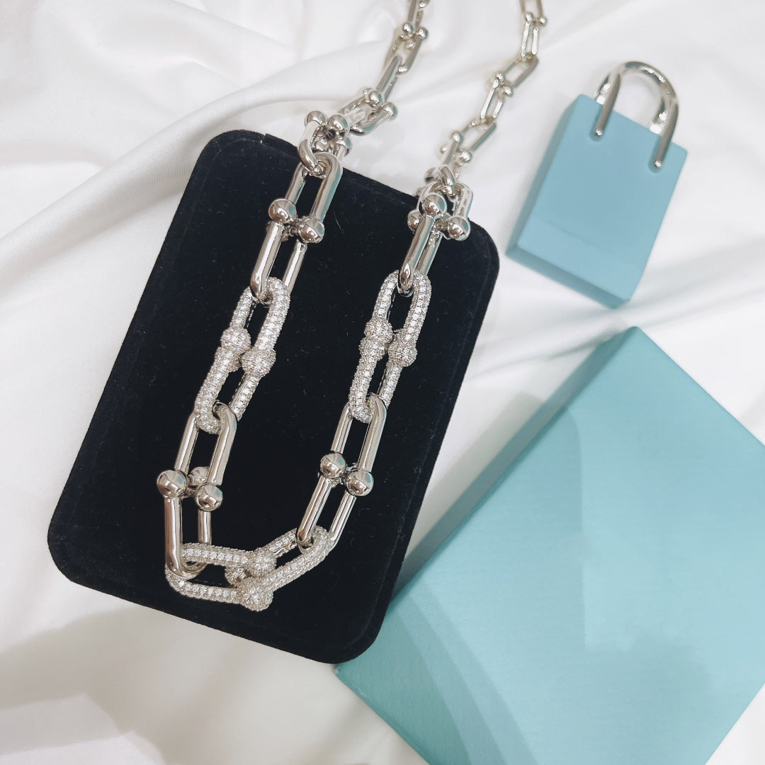 [Resenara Jewelry]HARDWEAR NECKLACE DIAMOND PAVED