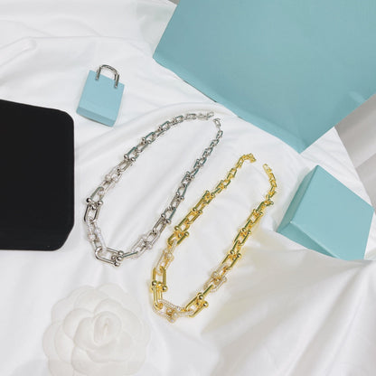 [Resenara Jewelry]HARDWEAR NECKLACE DIAMOND PAVED