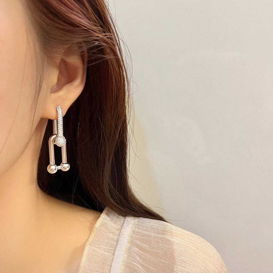 [Resenara Jewelry]HARDWEAR DROP DIAMONDS EARRINGS