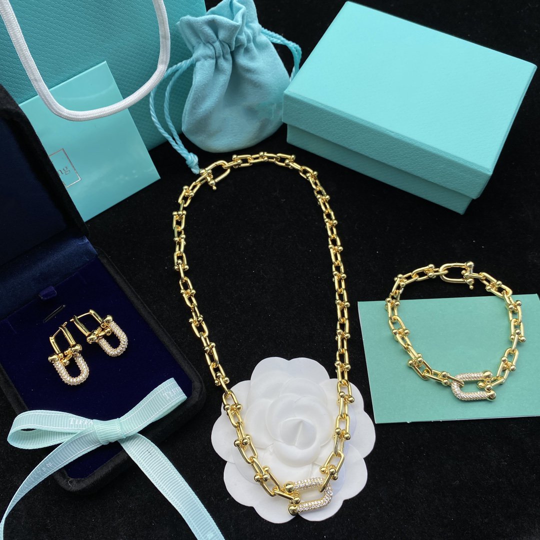 [Resenara Jewelry]HARDWEAR LINK DIAMOND GOLD EARRINGS