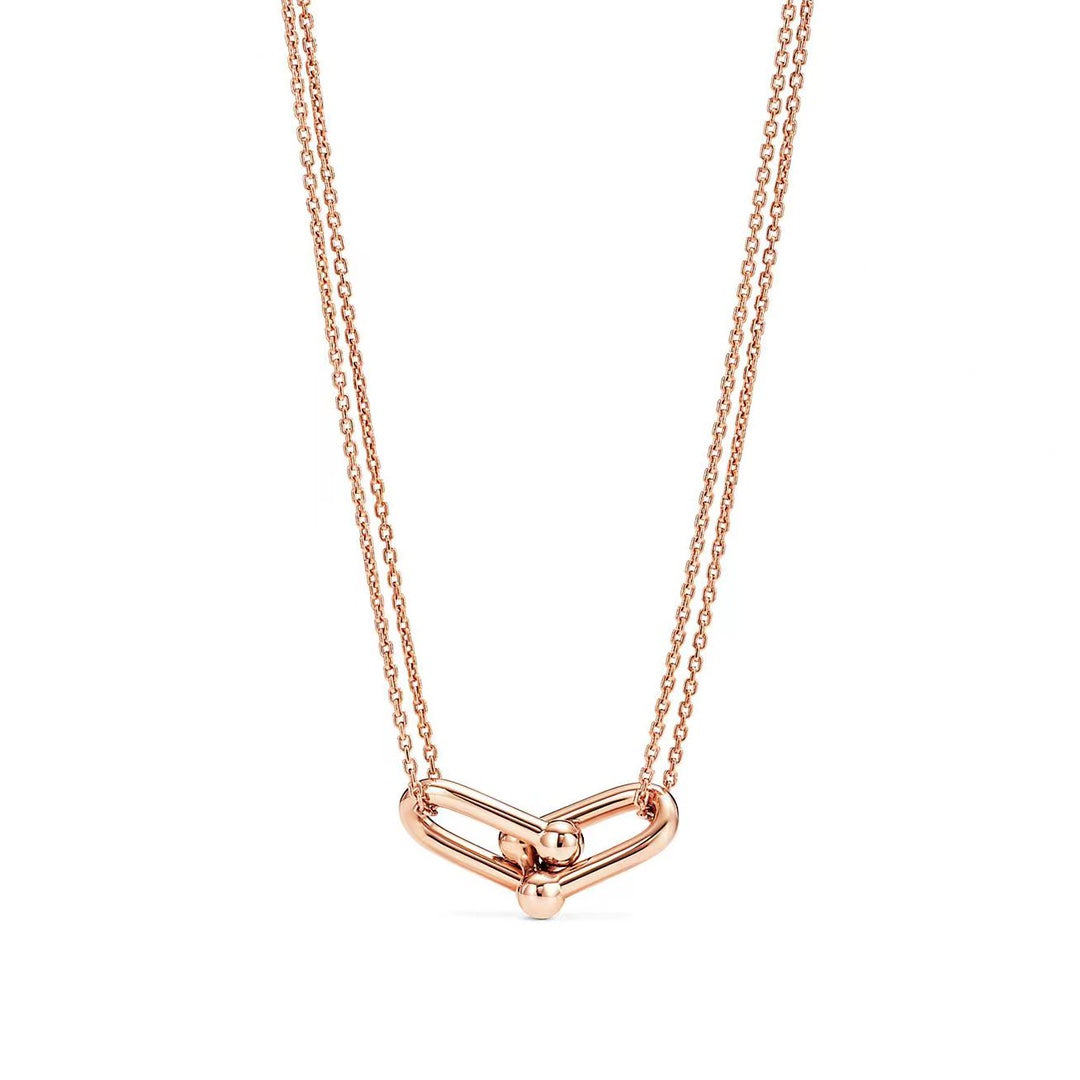 [Resenara Jewelry]HARDWEAR GOLD DOUBLE LINK NECKLACE