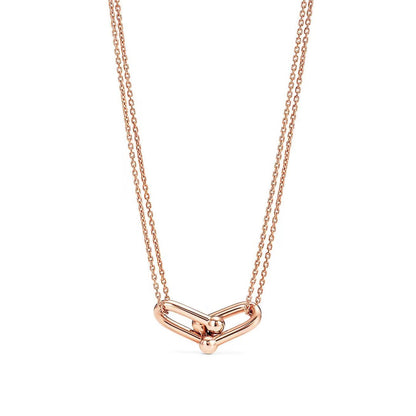 [Resenara Jewelry]HARDWEAR GOLD DOUBLE LINK NECKLACE