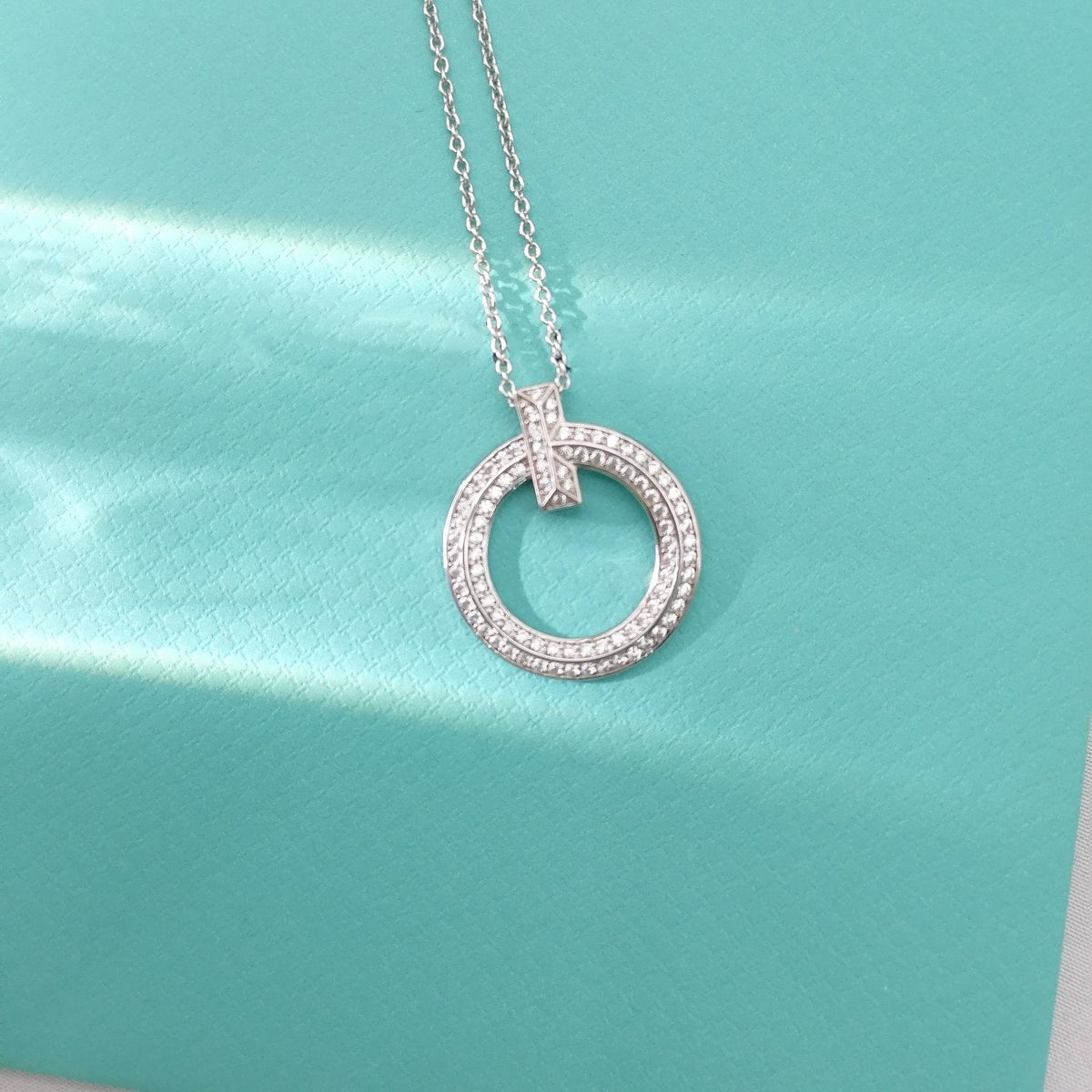 [Resenara Jewelry]T WIRE PEDANT DIAMOND NECKLACE