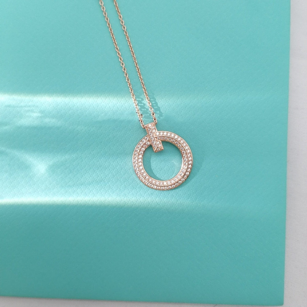[Resenara Jewelry]T WIRE PEDANT DIAMOND NECKLACE