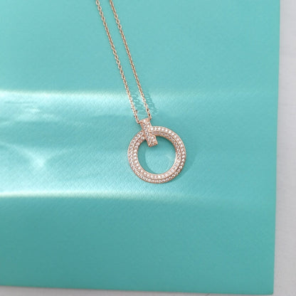 [Resenara Jewelry]T WIRE PEDANT DIAMOND NECKLACE