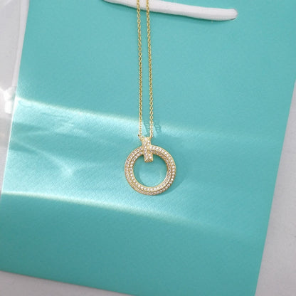 [Resenara Jewelry]T WIRE PEDANT DIAMOND NECKLACE