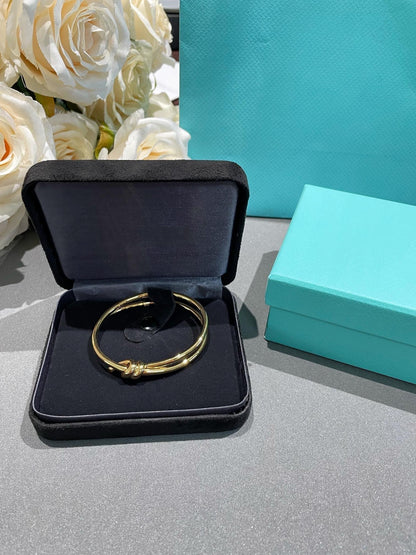 [Resenara Jewelry]KNOT DOUBLE ROW GOLD BRACELET