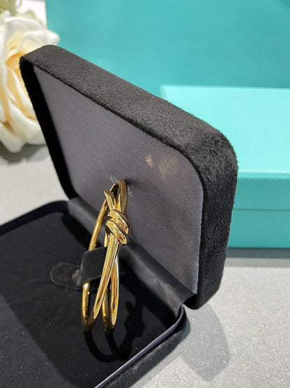 [Resenara Jewelry]KNOT DOUBLE ROW GOLD BRACELET