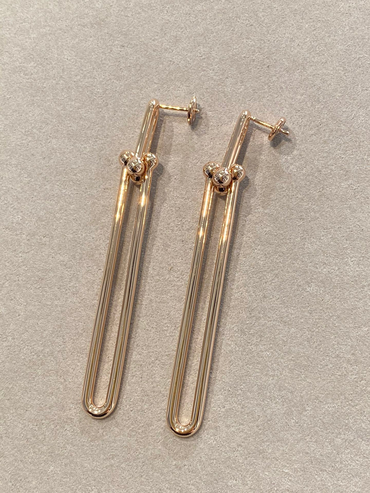 [Resenara Jewelry]HARDWEAR DOUBLE LONG LINK EARRINGS