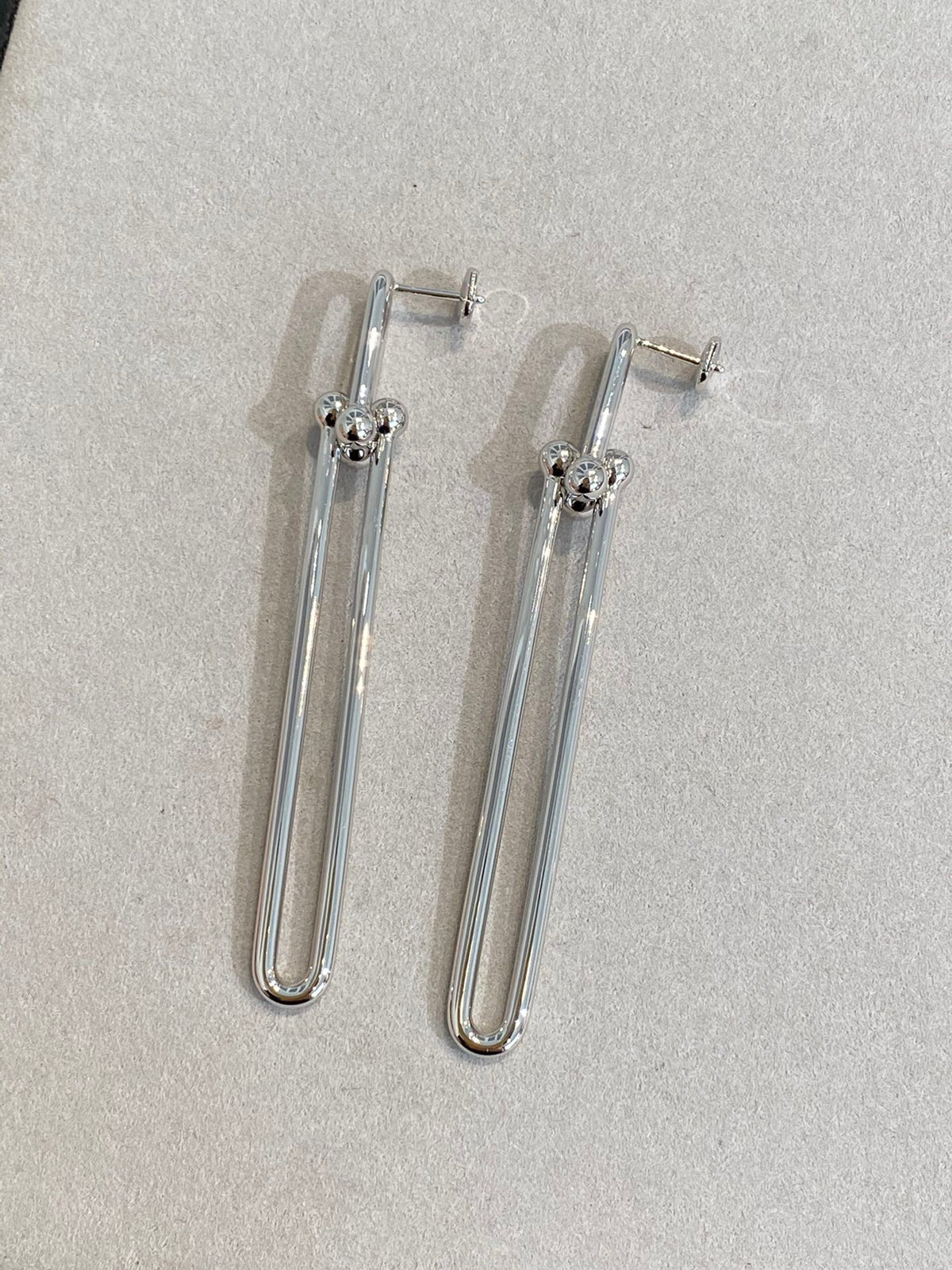 [Resenara Jewelry]HARDWEAR DOUBLE LONG LINK EARRINGS