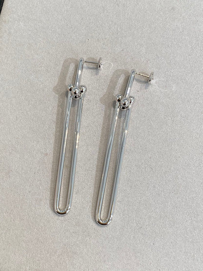 [Resenara Jewelry]HARDWEAR DOUBLE LONG LINK EARRINGS