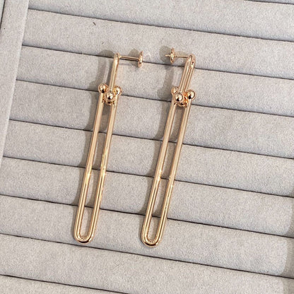 [Resenara Jewelry]HARDWEAR DOUBLE LONG LINK EARRINGS