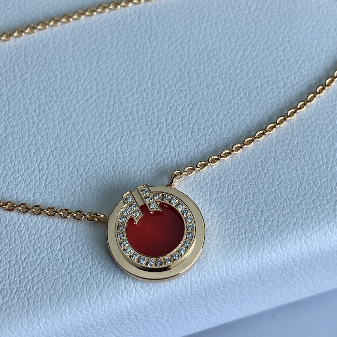 [Resenara Jewelry]T DIAMOND CIRCLE PEDANT NECKLACE