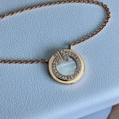 [Resenara Jewelry]T DIAMOND CIRCLE PEDANT NECKLACE