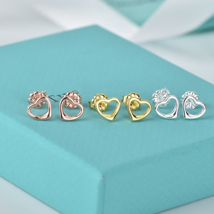 [Resenara Jewelry]OPEN HEART STUD EARRINGS