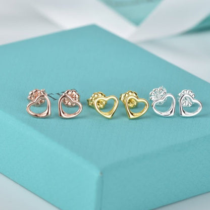 [Resenara Jewelry]OPEN HEART STUD EARRINGS