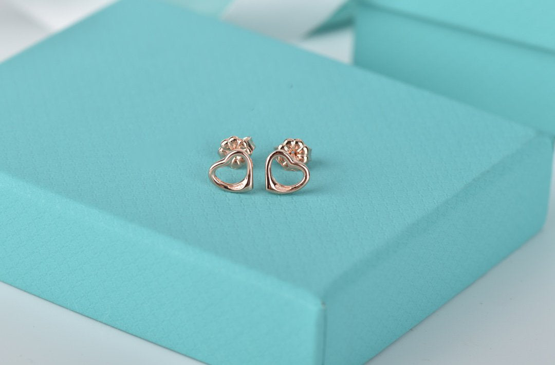 [Resenara Jewelry]OPEN HEART STUD EARRINGS