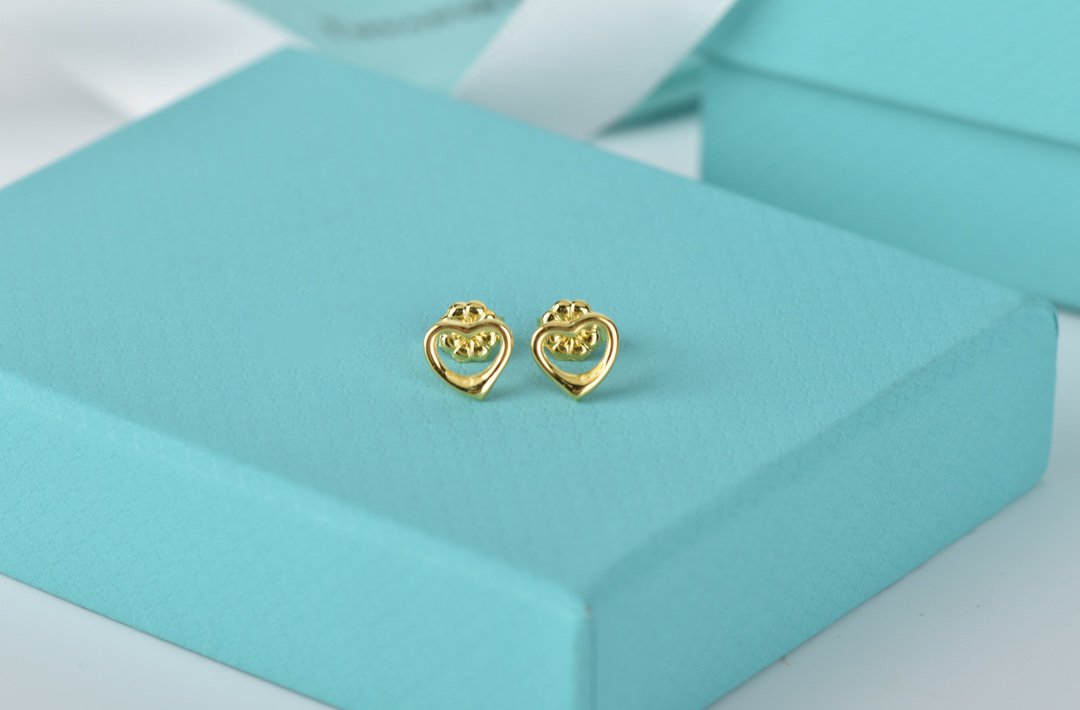 [Resenara Jewelry]OPEN HEART STUD EARRINGS