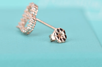 [Resenara Jewelry]OPEN HEART STUD DIAMOND EARRINGS