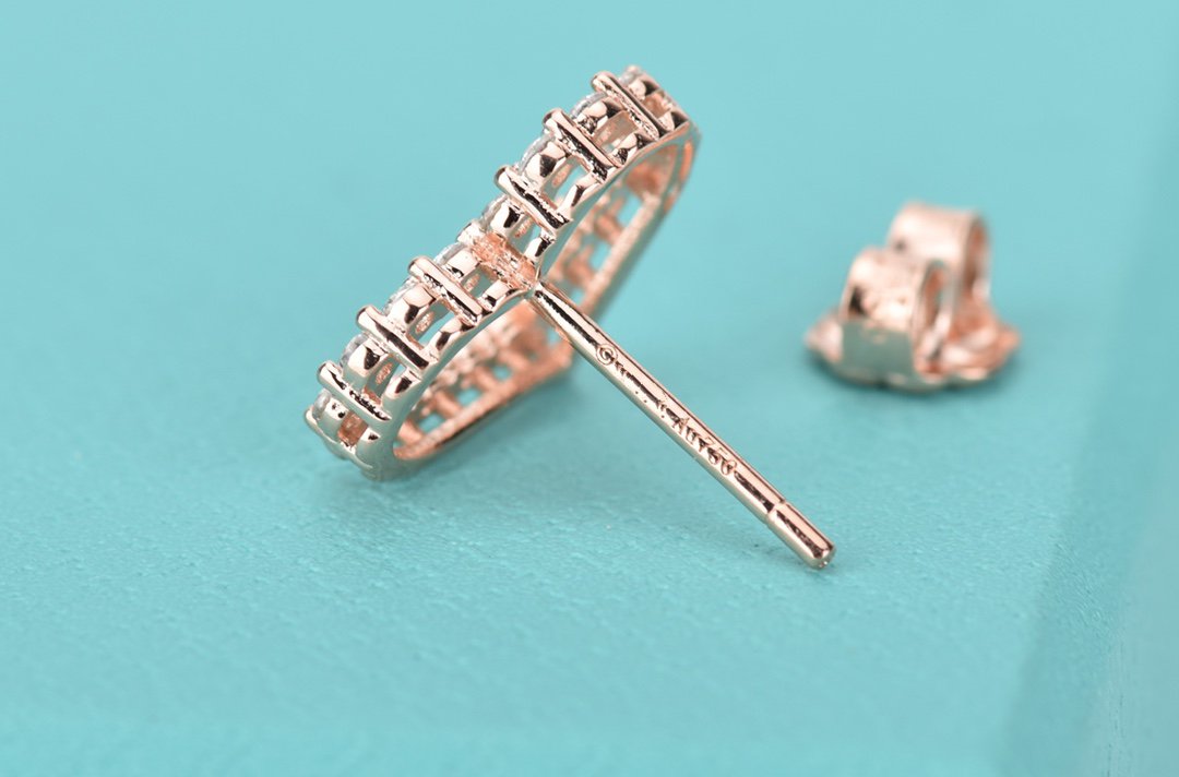 [Resenara Jewelry]OPEN HEART STUD DIAMOND EARRINGS