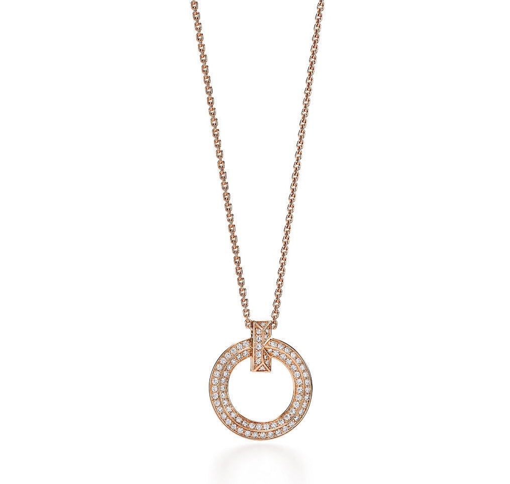 [Resenara Jewelry]T CIRCLE PEDANT DIAMOND NECKLACE