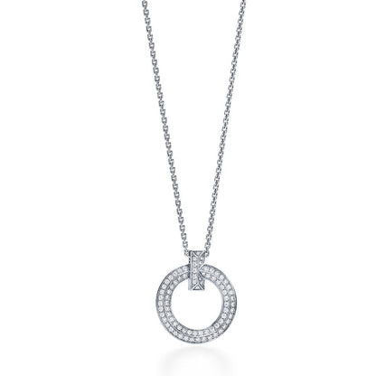[Resenara Jewelry]T CIRCLE PEDANT DIAMOND NECKLACE