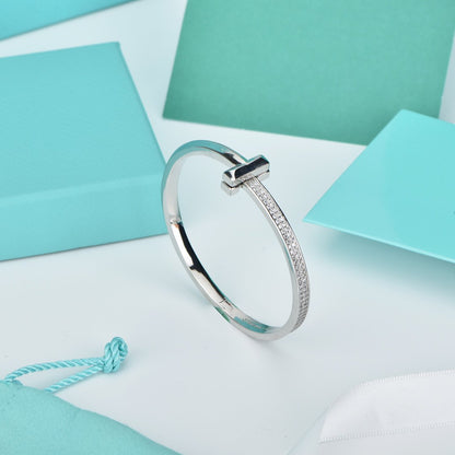 [Resenara Jewelry]WIDE DIAMONDS HINGED BANGLE