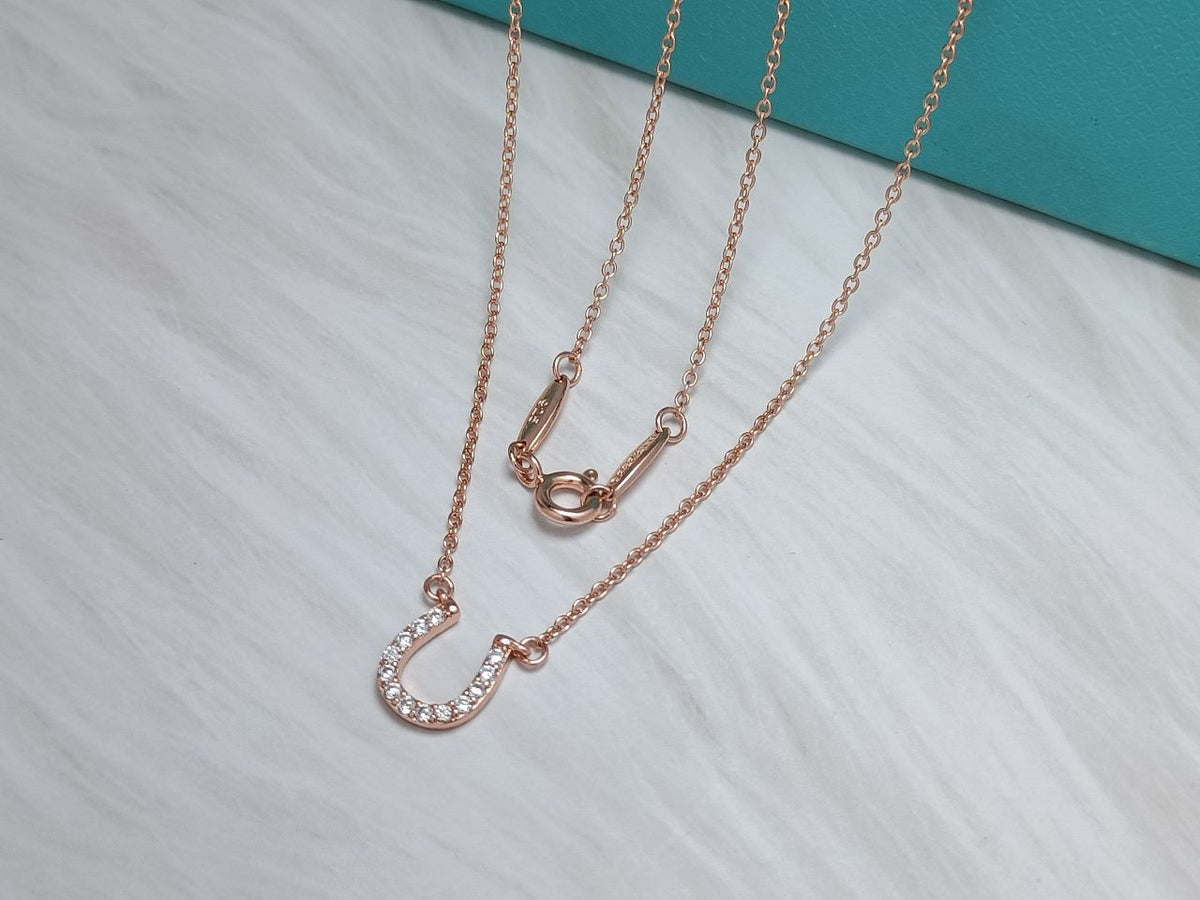 [Resenara Jewelry]U PEDANT DIAMOND NECKLACE
