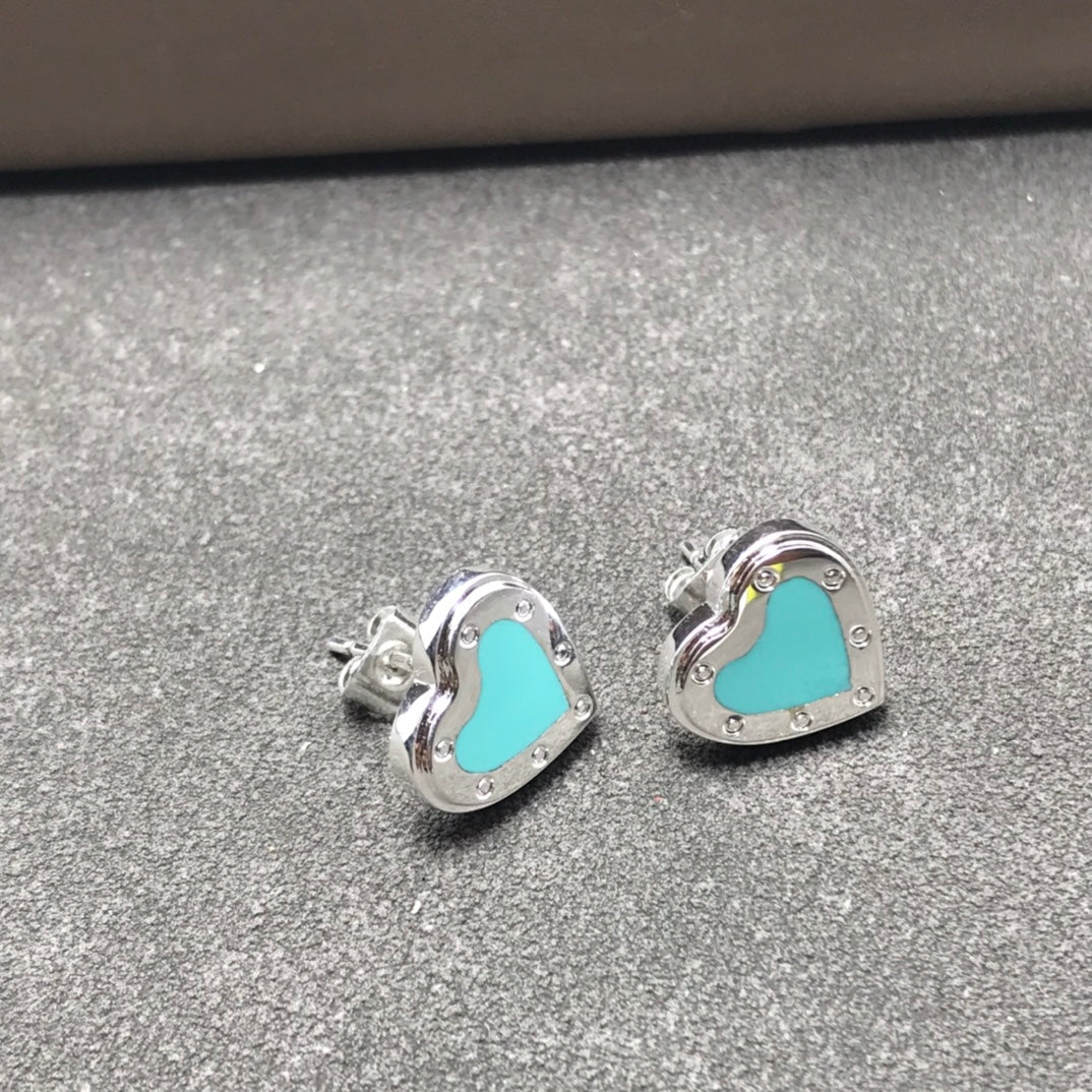 [Resenara Jewelry]HEART STUD SILVER EARRINGS