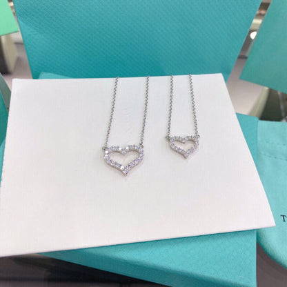 [Resenara Jewelry]HEART-SHAPED DIAMOND NECKLACE