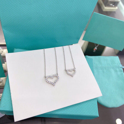 [Resenara Jewelry]HEART-SHAPED DIAMOND NECKLACE