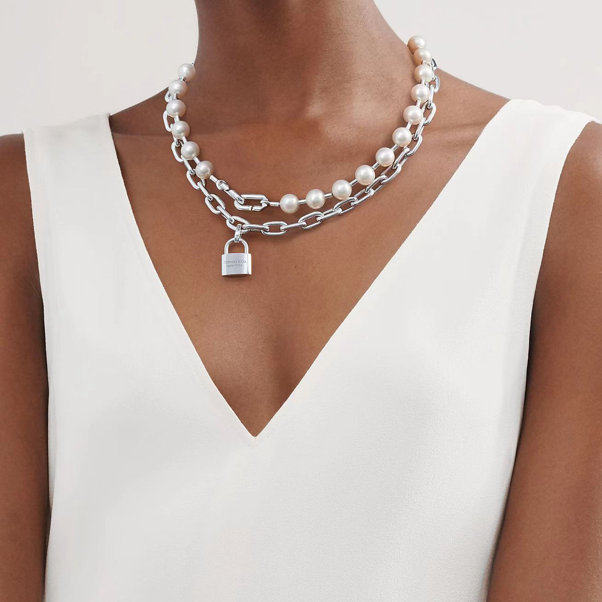 [Resenara Jewelry]HARDWEAR PEARL WRAP NECKLACE