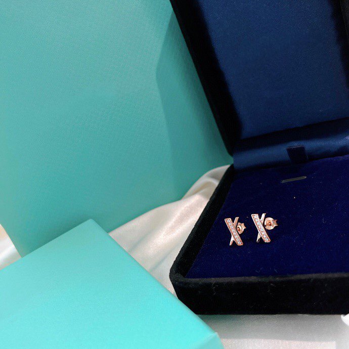 [Resenara Jewelry]X EARRINGS ROSE GOLD DIAMONDS