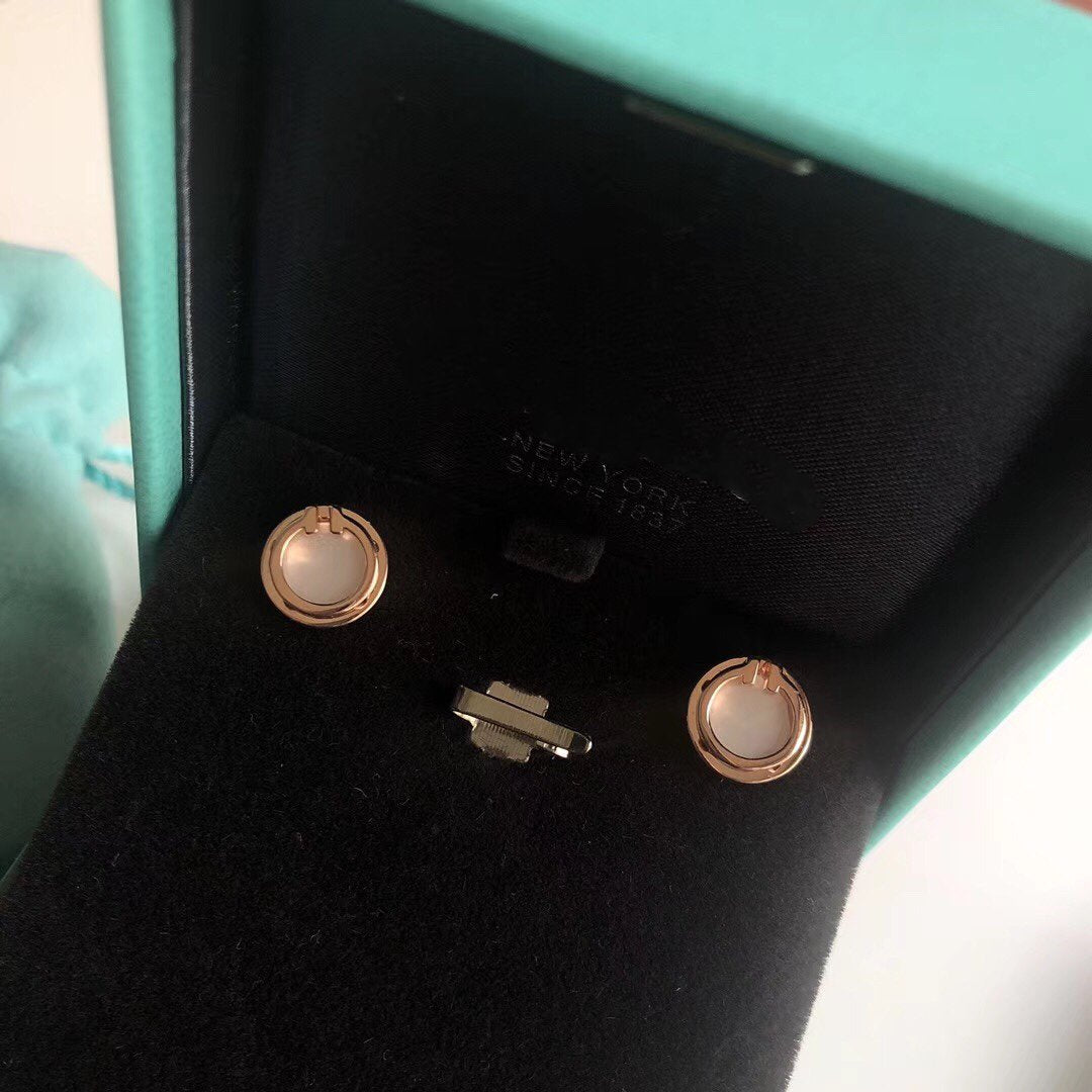 [Resenara Jewelry]PEARL CIRCLE EARRINGS MOTHER