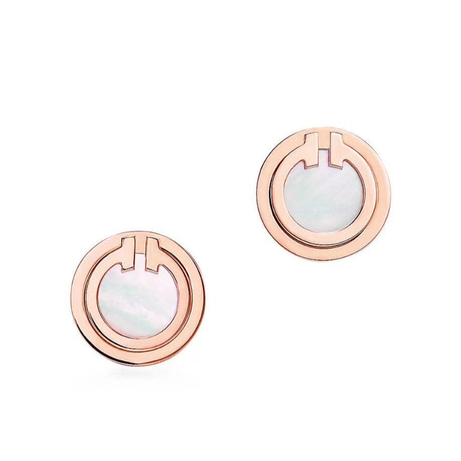 [Resenara Jewelry]PEARL CIRCLE EARRINGS MOTHER