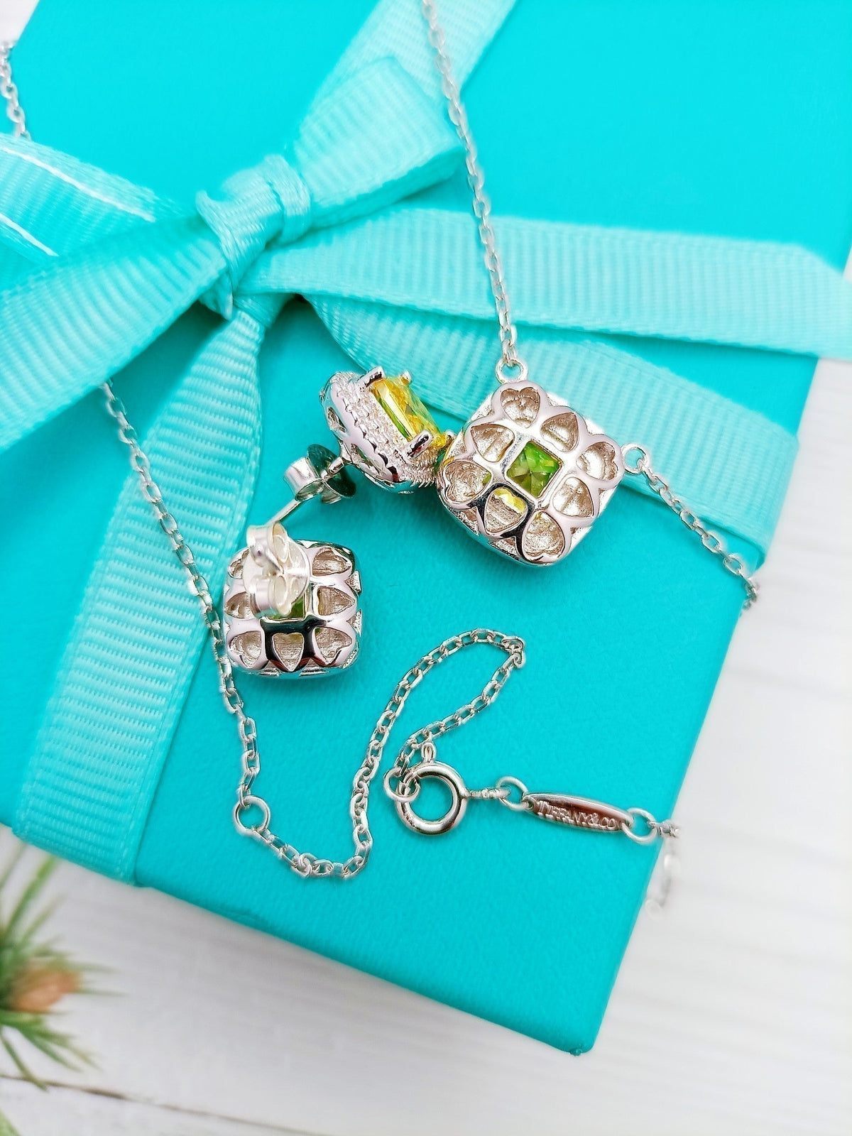 [Resenara Jewelry]SPARKLERS CITRINE GEMSTONE PENDANT NECKLACE STERLING SILVER