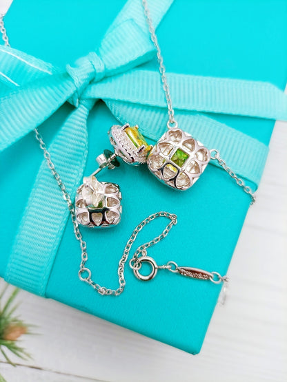 [Resenara Jewelry]SPARKLERS CITRINE GEMSTONE PENDANT NECKLACE STERLING SILVER