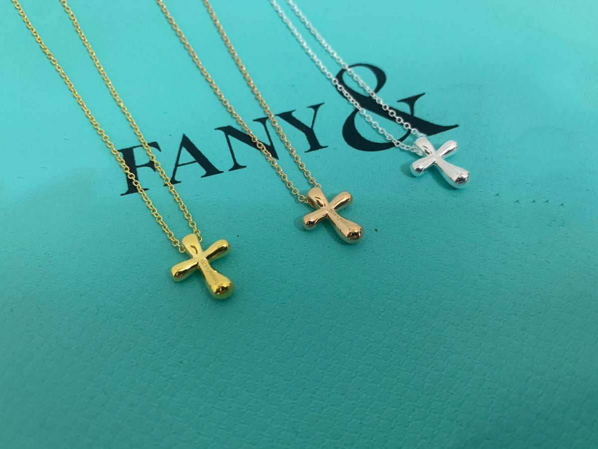 [Resenara Jewelry]CROSS PENDANT MINI BARE CROSS NECKLACE