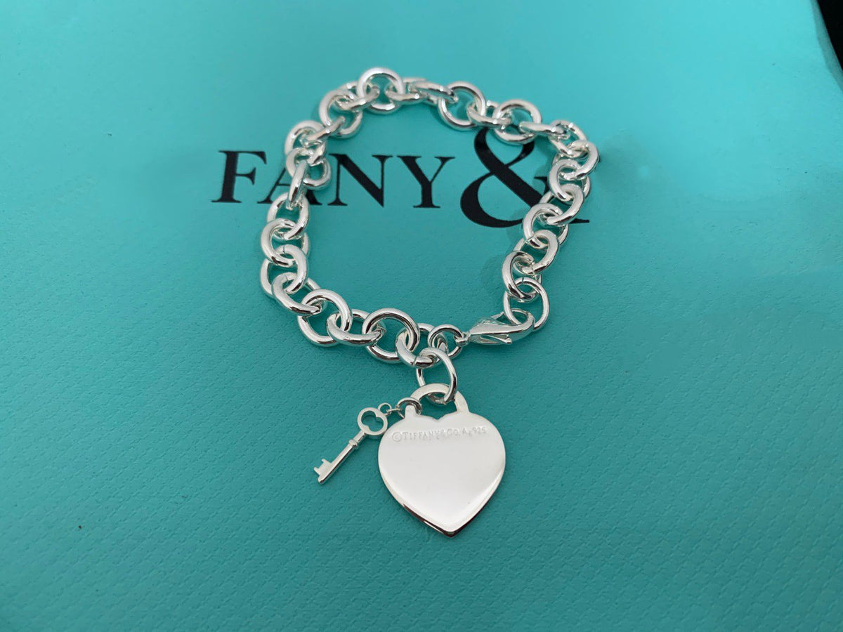 [Resenara Jewelry]KEY HEART CARD CHUNKY INTERLOCKING BRACELET LENGTH