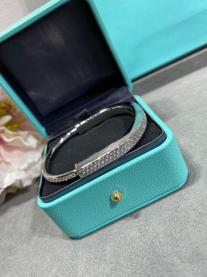 [Resenara Jewelry]LOCK BRACELET DIAMOND PAVED