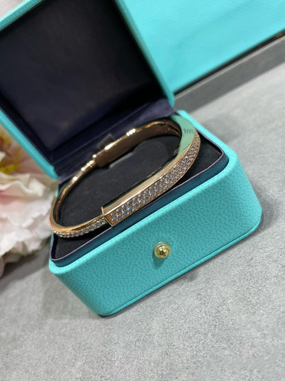 [Resenara Jewelry]LOCK BRACELET DIAMOND PAVED